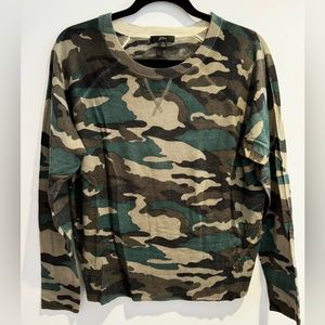 J.Crew Camo Crewneck Long-sleeve Sweater